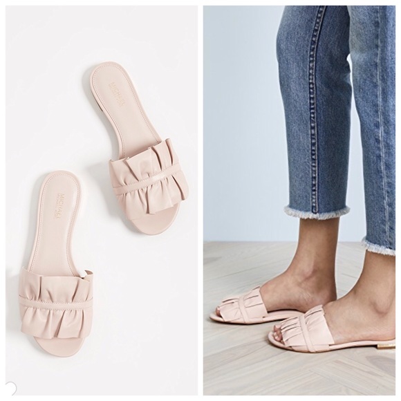 Michael Kors Bella ruffle slide - Picture 2 of 7